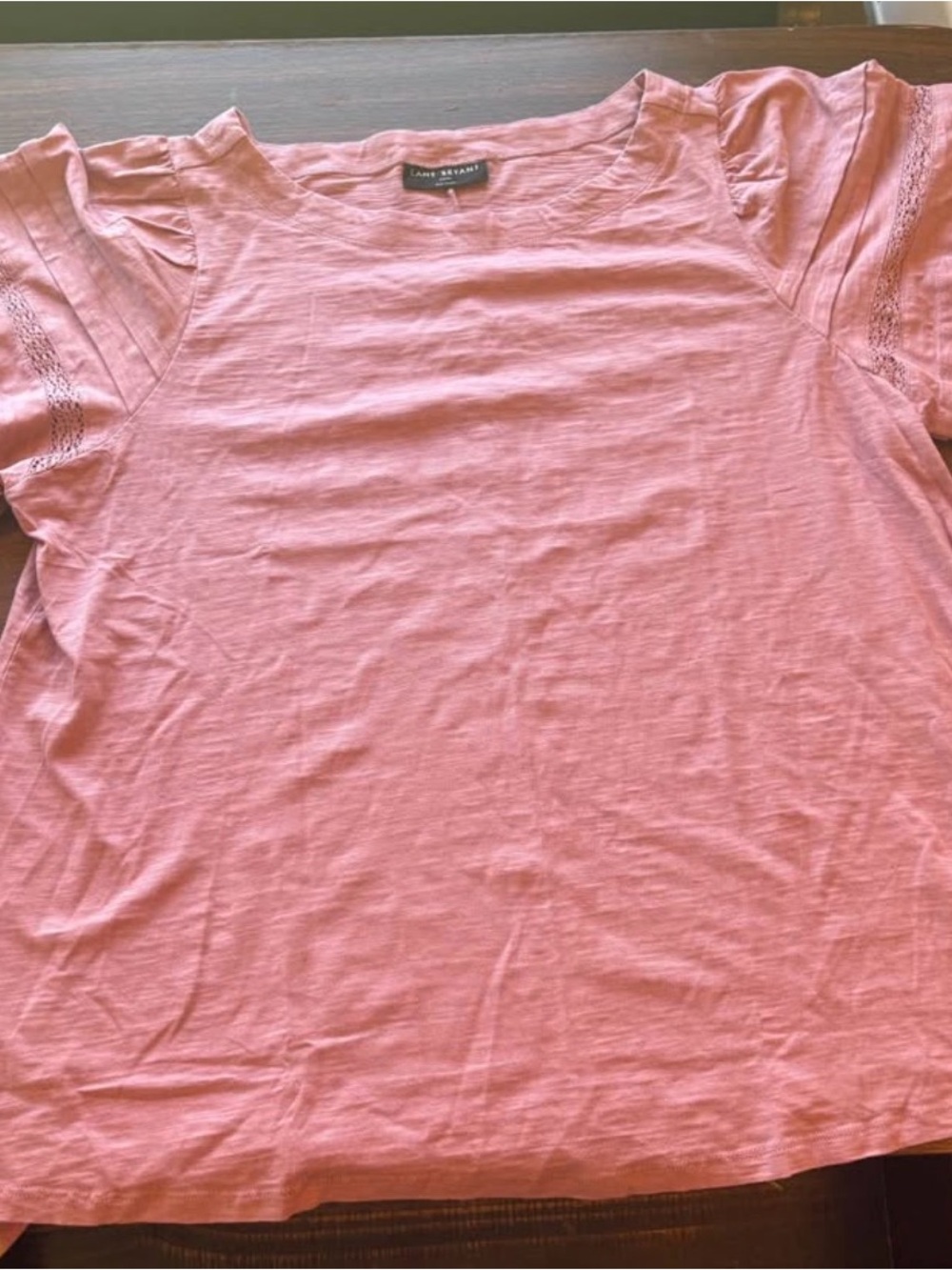 Lane Bryant Dusty Rose Short Sleeve Top